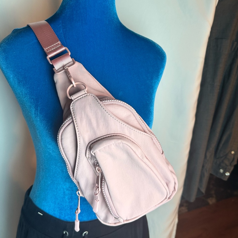 Baby Pink Antik Kraft Sling Bag Reversible Shoulder Wear - Picture 4 of 12